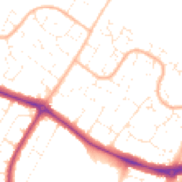 Daytime road noise heatmap for BH8 0BD
