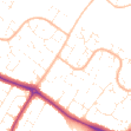 Daytime road noise heatmap for BH8 0BG