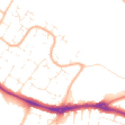 Daytime road noise heatmap for BH8 0BS