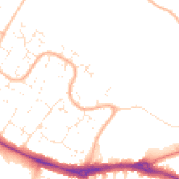 Daytime road noise heatmap for BH8 0BT