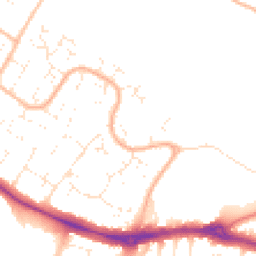 Daytime road noise heatmap for BH8 0BU