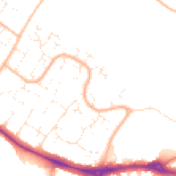 Daytime road noise heatmap for BH8 0BX