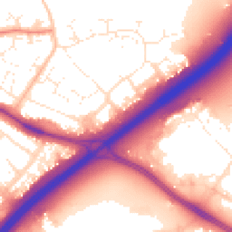 Daytime road noise heatmap for BH8 0BY