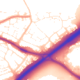 Daytime road noise heatmap for BH8 0DD