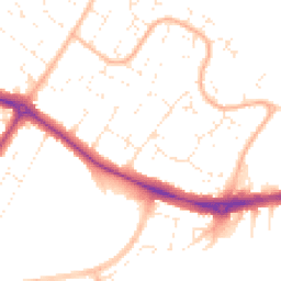 Daytime road noise heatmap for BH8 0DR