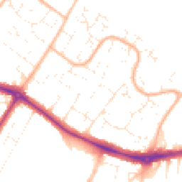 Daytime road noise heatmap for BH8 0DS