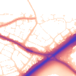 Daytime road noise heatmap for BH8 0DX