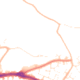 Daytime road noise heatmap for BH8 0EB