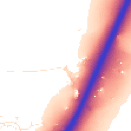 Daytime road noise heatmap for BH8 0ED