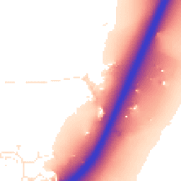 Daytime road noise heatmap for BH8 0EE