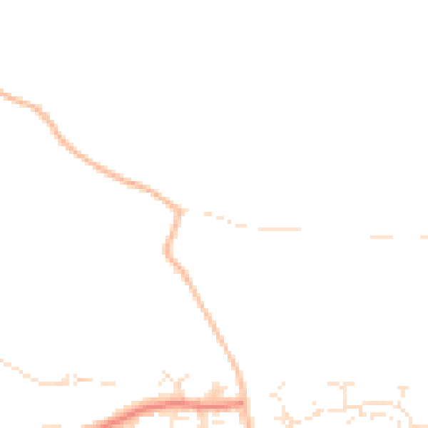 Daytime road noise heatmap for BH8 0EF