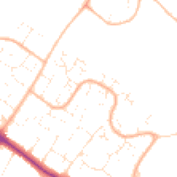 Daytime road noise heatmap for BH8 0EL