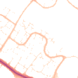Daytime road noise heatmap for BH8 0EN