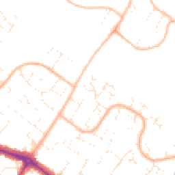 Daytime road noise heatmap for BH8 0EP