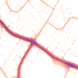 Daytime road noise heatmap for BH8 0EQ