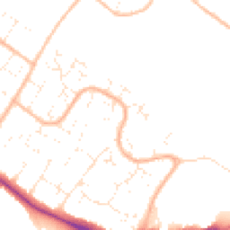 Daytime road noise heatmap for BH8 0EU
