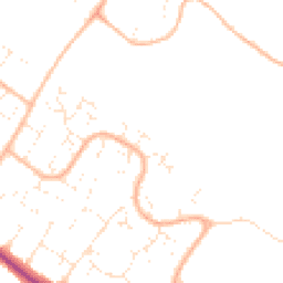 Daytime road noise heatmap for BH8 0EW