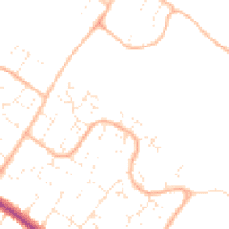 Daytime road noise heatmap for BH8 0EY