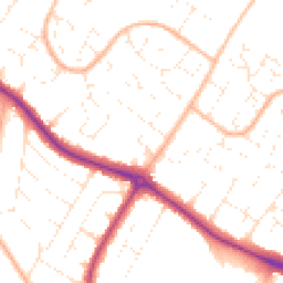 Daytime road noise heatmap for BH8 0FA