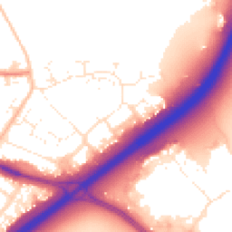 Daytime road noise heatmap for BH8 0FD