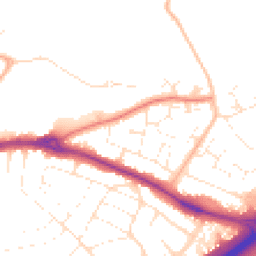 Daytime road noise heatmap for BH8 0HX