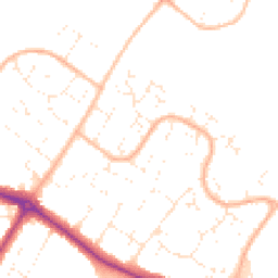 Daytime road noise heatmap for BH8 0NN