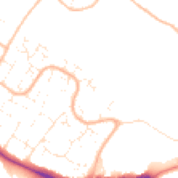 Daytime road noise heatmap for BH8 0PL