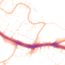 Daytime road noise heatmap for BH8 0QA