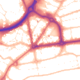 Daytime road noise heatmap for BH8 8AD