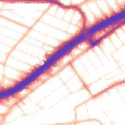 Daytime road noise heatmap for BH8 8BU