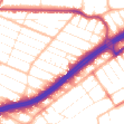 Daytime road noise heatmap for BH8 8DJ
