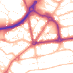 Daytime road noise heatmap for BH8 8EH