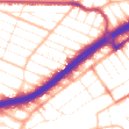 Daytime road noise heatmap for BH8 8EL