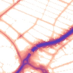 Daytime road noise heatmap for BH8 8JT