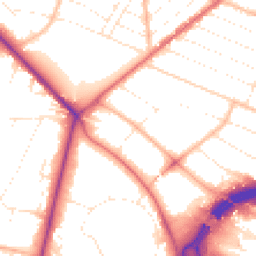 Daytime road noise heatmap for BH8 8LN