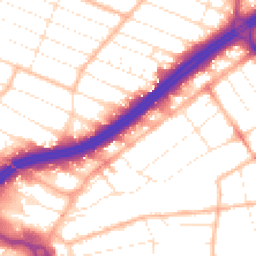 Daytime road noise heatmap for BH8 8NA