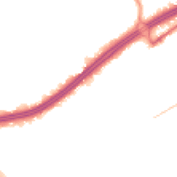 Night-time road noise heatmap for BH8 8NL