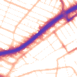 Daytime road noise heatmap for BH8 8NT