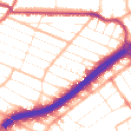 Daytime road noise heatmap for BH8 8PD