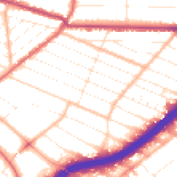 Daytime road noise heatmap for BH8 8QH