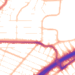 Daytime road noise heatmap for BH8 8QR