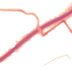 Night-time road noise heatmap for BH8 8RU