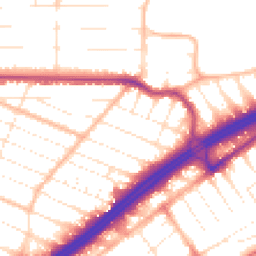 Daytime road noise heatmap for BH8 8SF