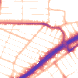 Daytime road noise heatmap for BH8 8SH