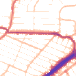 Daytime road noise heatmap for BH8 8SL