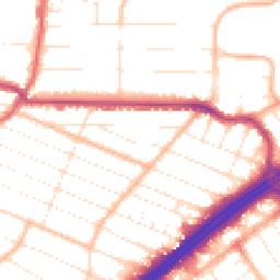 Daytime road noise heatmap for BH8 8SP