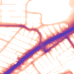 Daytime road noise heatmap for BH8 8SX
