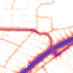 Daytime road noise heatmap for BH8 8TB