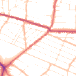 Daytime road noise heatmap for BH8 8UH