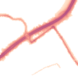 Night-time road noise heatmap for BH8 9AA